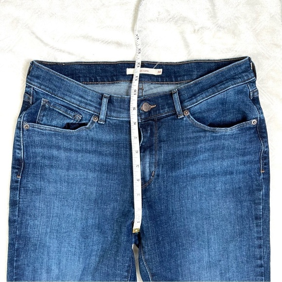 Levi’s Classic Crop Dark Wash Denim Casual High Rise Capri Denim Jeans Size 30 - Picture 12 of 16